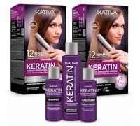 Pack Super Ahorro De 2 Kativa Keratin Alisado Brasileño Xpress Tratamiento de Queratina sin Formol