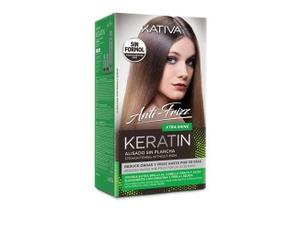 Kativa Keratin Anti-Frizz Brazilian Straightening Without Iron Extra Shine 30 Days 3 Un