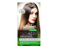 Kativa Keratin Anti Frizz Xtra Shine | Kit Alisado Sin Plancha | Tratamiento Alisado en casa con calidad profesional | 30 días | Keratina Vegetal | Hidratación | Extra Brillo
