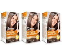 Kativa Kit Alisado Brasileño - Tratamiento Alisado Profesional en casa - Hasta 12 Semanas de duración - Alisado Keratina - Pack de 3