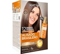 Kativa Kit de alisado brasileño premium - Nueva fórmula con ácido hialurónico - Sérum sin aclarado