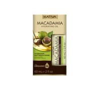 Kativa Macadamia Aceite Hidratante y Revitalizante 60 ml| Hidratación, Suavidad y brillo | Cabello Seco y Deshidratado | Serum Pelo| Aceite Orgánico Macadamia