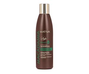 Kativa Macadamia Champú Nutritivo 250 ml | Hidratación, Suavidad y brillo | Cabello Seco y Deshidratado | Champú Sin Sulfatos ni Parabenos | Omega 3 y 6 y Vitamina D