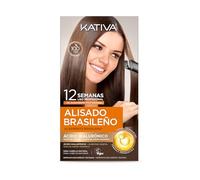Kativa Pack Ahorro Kit Alisado Brasileño com Champú Post Alisado - Tratamiento Alisado Profesional En Casa - Hasta 12 Semanas de Duración - Alisado Keratina