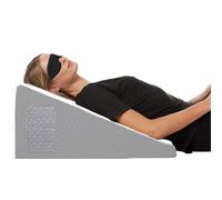 KATLKIU Almohada de Cuña Ortopédica 50×50×26cm - Cojín Memory Foam Antirreflujo para Adultos y Bebés, Apnea del Sueño, Ronquidos, Lectura y Recuperación Postoperatoria - Incluye Antifaz 3D