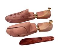 KATLKIU Juego de tensor de zapatos de madera de cedro + calzador - moldeador de zapatos ajustable de madera de cedro, 1 calzador de zapatos de material de alta calidad para el cuidado y secado de