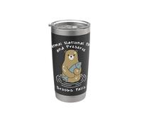 Katmai National Park Preserve Brooks Falls Brown Bear Salmón Vaso térmico de acero inoxidable de doble pared