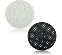 Katmerio 2 Alfombrillas Protectoras para Fregaderos Redondas con Orificio de Drenaje, Inserto de Goma Antideslizante para Fregadero de Cocina Rectangular para Platos