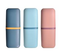 katmerio 3 Piezas Estuche para Cepillo Dientes, Soporte para cepillos de Dientes y Pasta de Dientes, Vaso para cepillos de Dientes, Portátil, Antibacteriano, Adecuado para Camping, Viajes, Viajes