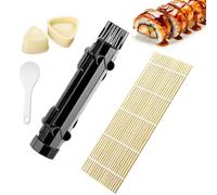 katmerio 5 piezas Sushi Maker Kit, su shi Roller con 2 alfombrillas de bambú, Onigiri Maker, Molde, Set de sushi fácil de usar para fiestas, picnics, viajes