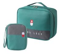 katmerio Bolsa para medicamentos, 2 unidades, portátil, para botiquín de viaje, resistente al agua, bolsa de almacenamiento para medicamentos, bolsa de viaje para escuela, viajes, camping y
