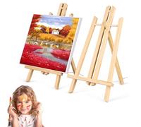 Katmerio - Caballete de madera de pino (2 unidades, 23 x 40 cm, tamaño pequeño, plegable, estable para imágenes, decoración, arte y artesanía)