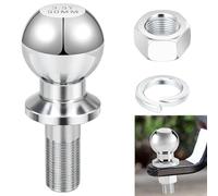 katmerio Gancho para remolque esférico, 50mm 3.5T, gancho para remolque esférico, Ø22mm tornillo, bola de enganche de tractor, perno de bola de enganche recto para barra de tracción hasta 3.5T