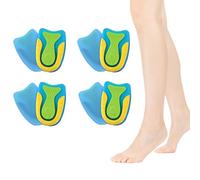 katmerio Plantillas de silicona para espolones calcáneos, 4 pares de almohadillas de gel suave, plantillas para talón, protector de talón para zapatos, plantillas de gel para el talón