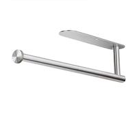 katmerio Portarrollos de cocina para colgar en la pared, sin taladrar, 335 mm, autoadhesivo o taladrar, soporte para papel de cocina, soporte para rollos de papel de aluminio espacial para cocina,