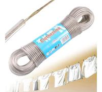 katmerio Tendedero con núcleo de acero, tendedero extra fuerte, resistente al desgarro y al óxido, para exteriores, capacidad de 120 kg, ideal para exteriores, jardín, camping y como tendedero de