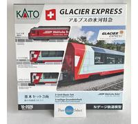 KATO 10-2026 Escala N Alps Glacier Express Basic Set (3 Coches) Hecho en Japó...