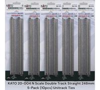 KATO 20-004 N Scale Double Track Straight 248mm 5-Pack (10pcs) Unitrack Ties