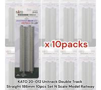 KATO 20-012 Unitrack Doble Pista Recto 186mm 10pcs Set N Escala Modelo Ferroc...