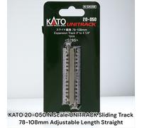 KATO 20-050 N Escala UNITRACK Pista Deslizante 78-108mm Longitud Ajustable Recta