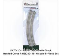 KATO 20-182 Unitrack Double Track Approach Track R414/381-22.5 ° L/R 2pcs N S...