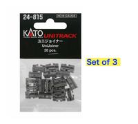 KATO N Gauge 24-815 UniJoiner conectores 20 por paquete 3 paquete Unitrack fe...