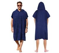 Kato Tirrinia Beach Surf Poncho con bolsillo Absorbente de agua Traje de neopreno Cambiador Sudadera con capucha Toalla Poncho Albornoz para surf Natación Baño Adulto Hombres Mujeres A prueba de arena