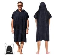 Kato Tirrinia Beach Surf Poncho con bolsillo Absorbente de agua Traje de neopreno Cambiador Sudadera con capucha Toalla Poncho Albornoz para surf Natación Baño Adulto Hombres Mujeres A prueba de arena