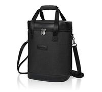 Kato Tirrinia Bolsa para 6 botellas, bolsa para bebidas para vino, cerveza, champán, aislante, bolsa isotérmica con asa y correa para el hombro, enfriador de botellas, bolsa de picnic para viajes