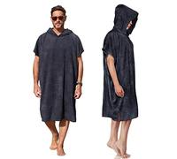 Kato Tirrinia Poncho de surf con capucha Changing Towels Quick Dry Beach Change Túnica para adultos, hombres, mujeres, resistente al agua y a la arena Albornoz para surf, natación, baño, talla grande,