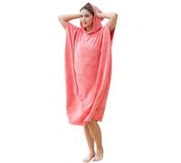 Kato Tirrinia Surf Poncho Hooded Changing Towels Quick Dry Beach Change Túnica para Adultos Hombres Mujeres Impermeable Prueba Arena Albornoz para Surf, natación, baño Talla Grande Rosa melocotón