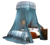 Katolang Mosquitera para cama, dosel grande blanco para niñas, fácil instalación, mosquitera, tienda de campaña para cuna de bebé, cama infantil y camas de adultos, azul y verde
