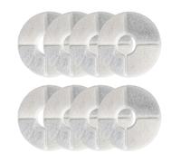 Katomi Filtro de fuente para gatos, 10 unidades, para gatos, filtro de fuente para gatos, filtro de repuesto para gatos y perros, redondo, filtro para fuente de agua para 2-2,5 L, color blanco