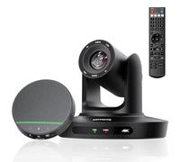 KATOVJJTS Cámara PTZ todo en uno para sala de conferencias, sistema 4K UHD, cámara de videoconferencia con zoom óptico de 10X y altavoz Bluetooth y micrófonos, fácil configuración para iglesia y