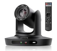 KATOVJJTS Sistema de cámara PTZ para sala de videoconferencias con zoom óptico de 20X, cámara de transmisión en vivo 4K UHD para culto a la iglesia, cámara HDMI USB que funciona con Vmix, Zoom, OBS