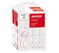 KATRIN - Paños de papel de doble capa (20 unidades de 200 hojas, 230 x 244 mm), color blanco