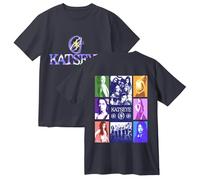 KATSEYE 2025 Fan Support Merch - Camiseta unisex de manga corta de algodón, estilo coreano, para hombres y mujeres, fanáticos del K-Pop, gris, S