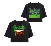 KATSEYE 2025 "Gnarly" - Camiseta corta de manga corta estilo coreano para mujer para fanáticos del K-Pop, Negro, M