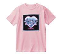 KATSEYE 2026 Internet Girl Single Album Graphic Camiseta de algodón - Camiseta unisex de manga corta a la moda, ropa de calle informal EYEKONS Support Top, rosa, S