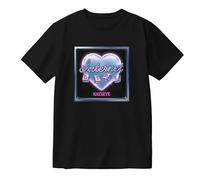 KATSEYE 2026 Internet Girl Single Album Graphic Camiseta de algodón - Camiseta unisex de manga corta a la moda, ropa de calle informal EYEKONS Support Top, Negro, S
