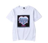 KATSEYE 2026 Internet Girl Single Album Graphic - Camiseta unisex de manga corta con cuello redondo, a la moda, casual, ropa de calle EYEKONS Support Top, blanco, S
