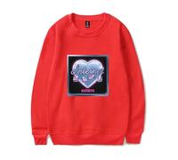 KATSEYE 2026 Internet Girl Single Album Graphic - Sudadera unisex de manga larga, cuello redondo, informal, ropa de calle, Eyekons, rosso, S