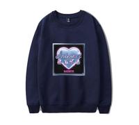 KATSEYE 2026 Internet Girl Single Album Graphic - Sudadera unisex de manga larga, cuello redondo, informal, ropa de calle, Eyekons, azul marino, S