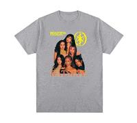 Katseye Beautiful Chaos Album Camiseta Algodón Cuello Redondo Manga Corta Unisex Hip-Hop Top Hombre/Mujer Camiseta De Moda-Grey||s