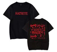 Katseye Beautiful Chaos Camiseta Unisex Casual Cuello Redondo Manga Corta Camiseta de Moda, Negro, M