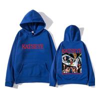 KATSEYE The Beautiful Chaos Fan Support - Sudadera unisex con capucha y estampado de doble cara, ropa urbana, sudadera con capucha a la moda para EYEKONS, azul, XL