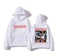 KATSEYE The Beautiful Chaos Fan Support - Sudadera unisex con capucha y estampado de doble cara, ropa urbana, sudadera con capucha a la moda para EYEKONS, blanco, XL