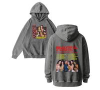 KATSEYE The Beautiful Chaos Tour Merch - Sudadera con capucha unisex de algodón con estampado para conciertos, para el apoyo de EYEKONS, gris, XL