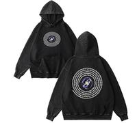 KATSEYE The Beautiful Chaos Tour Merch - Sudadera unisex de algodón con capucha - Ropa de concierto de moda vintage para Eyekons, Negro, M