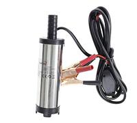 KATSU 12V 38mm Bomba de Transferencia de Combustible Diésel de Acero Inoxidable, Bomba Sumergible de Agua Aceite con Clips y 3m Cable para Camping, Coche, Caravana, Barco 482106